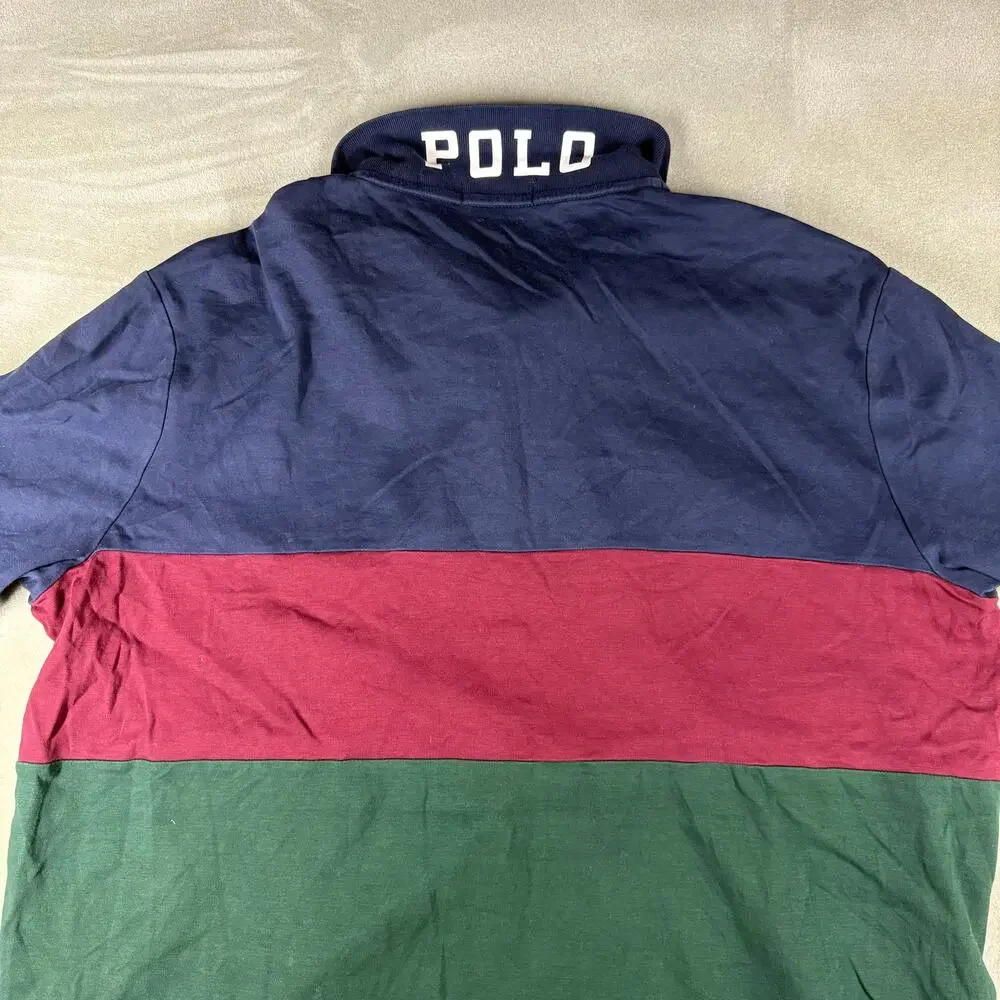 Polo Ralph Lauren XL Classic Fit Big Logo Spellout Polo Shirt Colorblock
